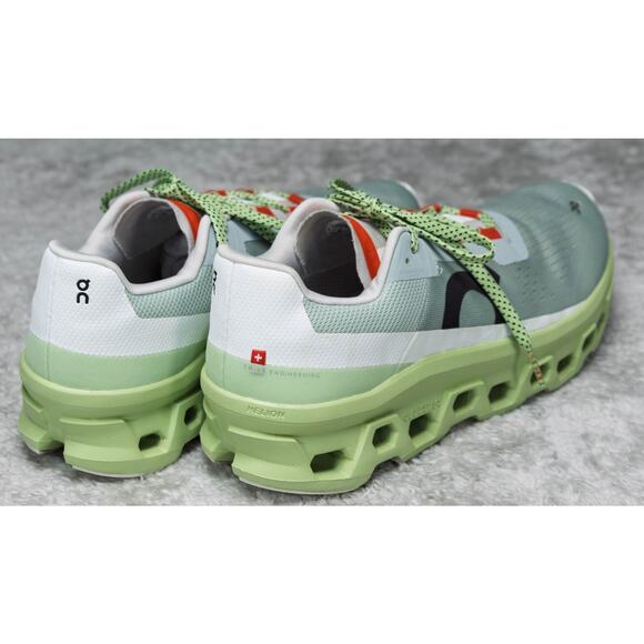 On Cloud Cloudmonster Green Glacier Gray Running Shoes Sneakers Womens Size 10 - Picture 9 of 15